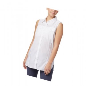 Columbia Silver Ridge Lite Sleeveless Gömlek Kadın Beyaz | 56872-NKSO