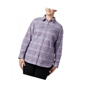 Columbia Silver Ridge Long Sleeve Flannel Top Plus Size Gömlek Kadın Renkli | 53170-BSFY