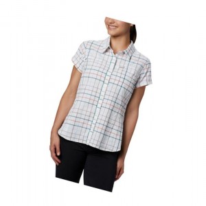 Columbia Silver Ridge Novelty Short Sleeve Gömlek Kadın Açık Nane | 54286-YPBL