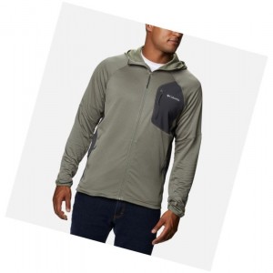 Columbia Single Canyon Hooded Fleece Mont Erkek Gri Yeşil | 49106-VYTQ