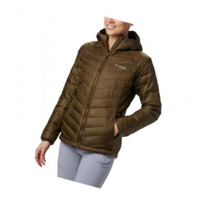 Columbia Snow Country Hooded Mont Kadın Zeytin Yeşili | 78692-DFSG