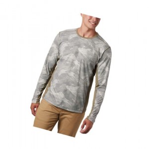 Columbia Solar Chill 2.0 Long Sleeve Sweatshirt Erkek Haki | 52149-RXMD