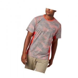 Columbia Solar Chill 2.0 Short Sleeve Tişört Erkek Kırmızı | 18723-ZTHP