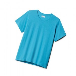 Columbia Solar Shield Short Sleeve Plus Size Tişört Kadın Mavi | 35710-YCLT