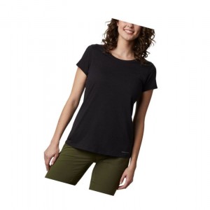 Columbia Solar Shield Short Sleeve Tişört Kadın Siyah | 03861-VCJB