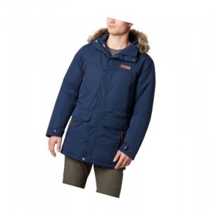 Columbia South Canyon Long Down Parka Tall Mont Erkek Lacivert | 69857-JDON