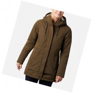 Columbia South Canyon Sherpa Lined Mont Kadın Zeytin Yeşili | 20538-ZERT