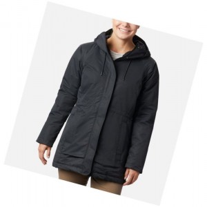 Columbia South Canyon Sherpa Lined Mont Kadın Siyah | 03917-QOLB