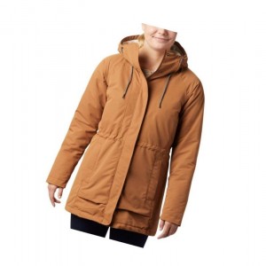 Columbia South Canyon Sherpa Lined Mont Kadın Kahverengi | 87132-BAIF