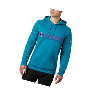Columbia South Lake Logo Kapşonlu Erkek Mavi | 90473-VKYF