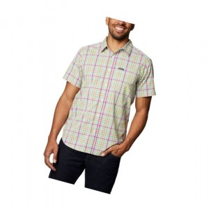 Columbia Spring Time Short Sleeve Gömlek Erkek Mavi | 05278-LABU
