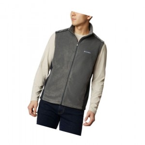 Columbia Steens Mountain Fleece Yelek Erkek Koyu Gri Siyah | 69831-CUAN