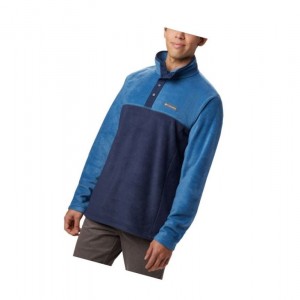 Columbia Steens Mountain Half Snap Fleece Sweatshirt Erkek Lacivert Mavi | 10597-OUML