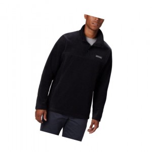 Columbia Steens Mountain Half Snap Fleece Sweatshirt Erkek Siyah | 10279-HPWT