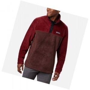 Columbia Steens Mountain Half Snap Fleece Tall Sweatshirt Erkek Kırmızı Siyah | 07615-DLUP
