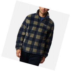 Columbia Steens Mountain Printed Fleece Mont Erkek Gri Yeşil | 79685-OWGE