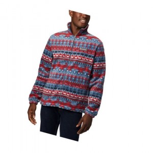 Columbia Steens Mountain Printed Fleece Mont Erkek Koyu Mavi | 60184-UWXK