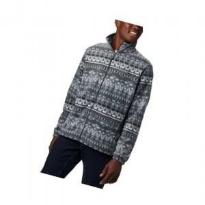 Columbia Steens Mountain Printed Fleece Mont Erkek Siyah | 09418-BQKO