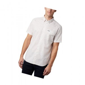 Columbia Summer Chill Short Sleeve Gömlek Erkek Beyaz | 60132-RLNM