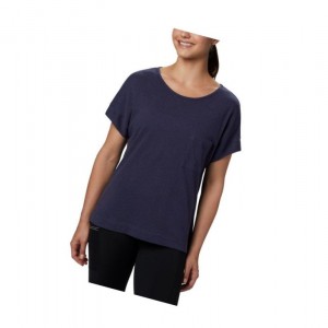 Columbia Summer Chill Short Sleeve Tişört Kadın Lacivert | 92430-EPMU