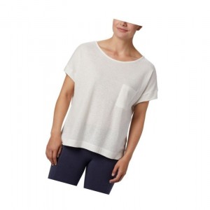 Columbia Summer Chill Short Sleeve Tişört Kadın Beyaz | 15630-CENJ
