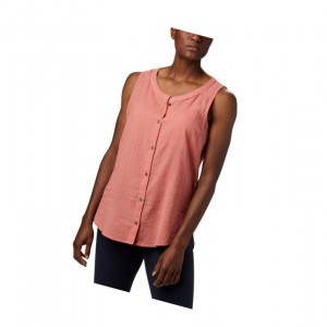 Columbia Summer Ease Sleeveless Gömlek Kadın Koyu Mercan | 96213-RYXZ