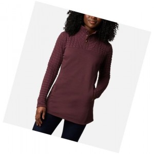 Columbia Sunday Summit II Tunic Sweatshirt Kadın Bordo | 07842-MSOA