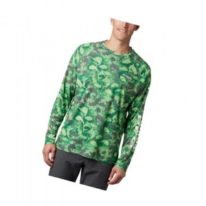 Columbia Super Terminal Tackle Long Sleeve Sweatshirt Erkek Gri Camo | 52974-NABS