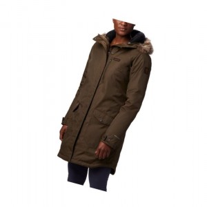 Columbia Suttle Mountain Long Insulated Mont Kadın Zeytin Yeşili | 65297-YPXL