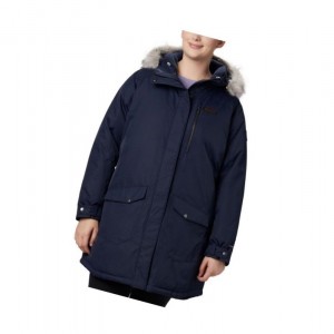 Columbia Suttle Mountain Long Insulated Plus Size Mont Kadın Lacivert | 95670-VZYD