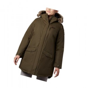 Columbia Suttle Mountain Long Insulated Plus Size Mont Kadın Zeytin Yeşili | 60879-BXKJ