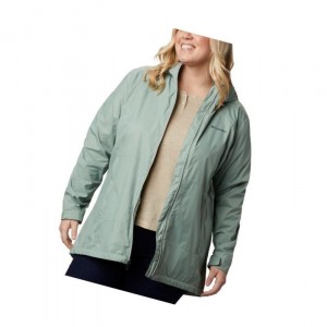 Columbia Switchback Lined Long Plus Size Mont Kadın Yeşil | 89073-KCVF