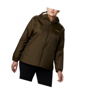 Columbia Switchback Sherpa Lined Plus Size Mont Kadın Zeytin Yeşili | 23849-FTMV