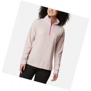 Columbia TTIP Glacial 1/2 Zip Top Fleece Sweatshirt Kadın Pembe | 10872-UKGD