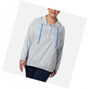 Columbia Tamiami Plus Size Kapşonlu Kadın Gri Mavi | 07653-INPR