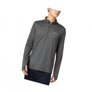 Columbia Tech Trail 1/4 Zip Gömlek Erkek Koyu Gri | 91705-ZQEF