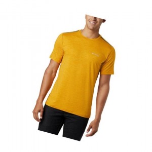Columbia Tech Trail Crew Neck Tişört Erkek Açık Altın | 57012-VIHE