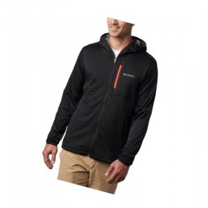 Columbia Tech Trail Full Zip Kapşonlu Erkek Siyah | 56031-ORAN