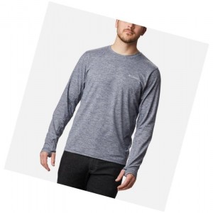 Columbia Tech Trail Long Sleeve Crew II Sweatshirt Erkek Lacivert | 47923-XRBV