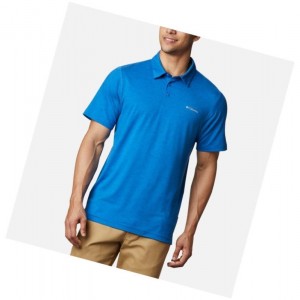 Columbia Tech Trail Polo Gömlek Erkek Açık Indigo | 18652-ZEFM
