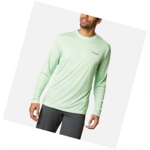 Columbia Terminal Tackle PFG Fish Flag Long Sleeve Sweatshirt Erkek Turkuaz Yeşil | 96035-OSGA