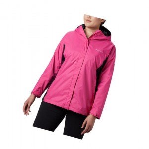 Columbia Tested Tough in Pink Rain II Plus Size Mont Kadın Pembe Siyah | 92138-TFPH