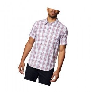 Columbia Thirty Mile Ledge Short Sleeve Gömlek Erkek Turuncu Kırmızı | 09812-QJAR