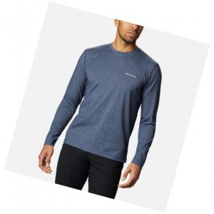 Columbia Thistletown Park Crew Neck Long Sleeve Sweatshirt Erkek Lacivert | 83752-GKWC