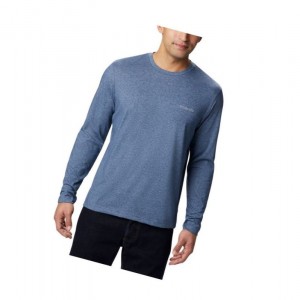 Columbia Thistletown Park Crew Neck Long Sleeve Sweatshirt Erkek Koyu Mavi | 23406-ZBPI