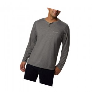 Columbia Thistletown Park Henley Sweatshirt Erkek Gri | 23507-XGYA