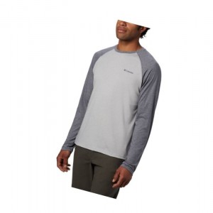 Columbia Thistletown Park Raglan Tall Sweatshirt Erkek Gri | 43879-NGEA
