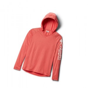 Columbia Tidal Heather Plus Size Kapşonlu Kadın Kırmızı Beyaz | 41892-QRCK