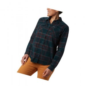 Columbia Times Two Corduroy Long Sleeve Gömlek Kadın Mavi | 90716-JLTU
