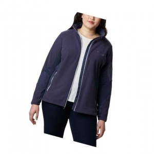 Columbia Titan Pass II 2.0 Fleece Plus Size Mont Kadın Lacivert Gri | 02597-NTUJ